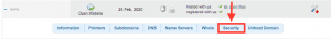 Each domain comes with multiple options organized in separate tabs.