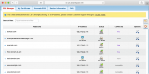 The SSL Manager provides an easy and straightforward way to install your SSL certificate.
