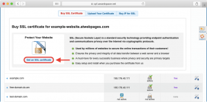 The SSL Manager lists a few of the perks you gain when you install an SSL certificate.