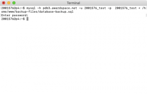 No errors are present, so our .SQL file was sucessfilly imported into the MySQL database!