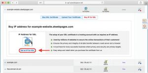 The Private IP allows you to use a custom SSL certificate on our platform.