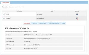 ftp-account-information