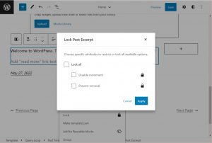Block Locking Controls