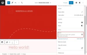 Export your theme as a zip