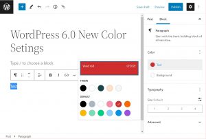 New Color Settings