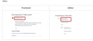 Removed extra space in Comments Block - Editor view.