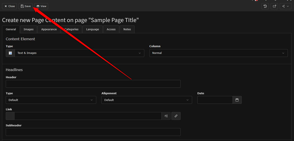 Save changes 