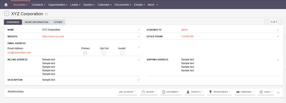Detailed Module View