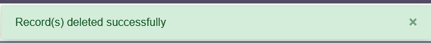 SuiteCRM bulk action success message