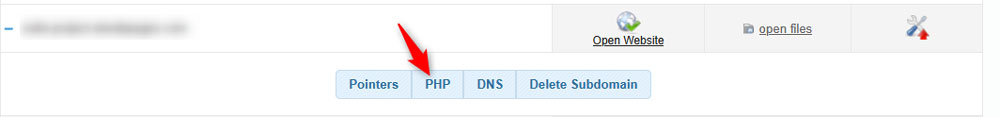 Click the PHP button once you see it 